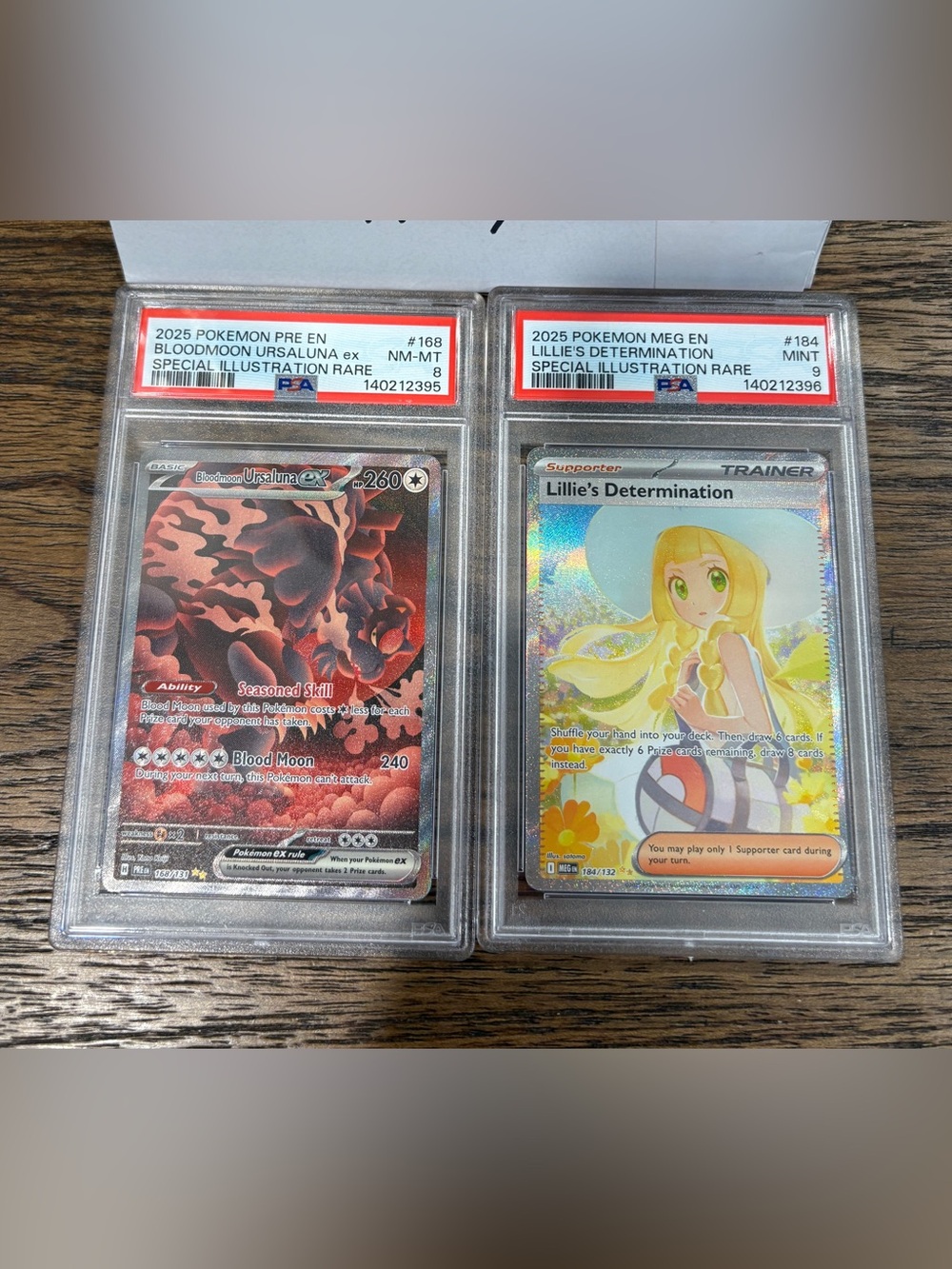 Pokémon TCG PSA Graded Card Lot - Lillie’s Determination & Bloodmoon Ursaluna Ex